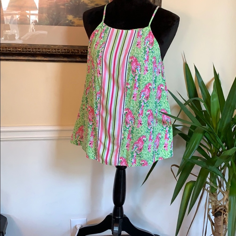 Crown and Ivy Parrot Print Tank Top